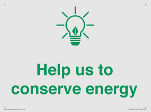 Help us to conserve energy 